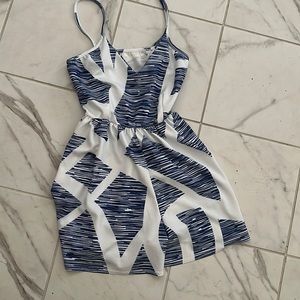 White and blue romper